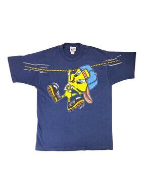 Vintage Tweety Bird Looney Tunes Hanging On Rope T-Shirt Blue 1995 Size Large